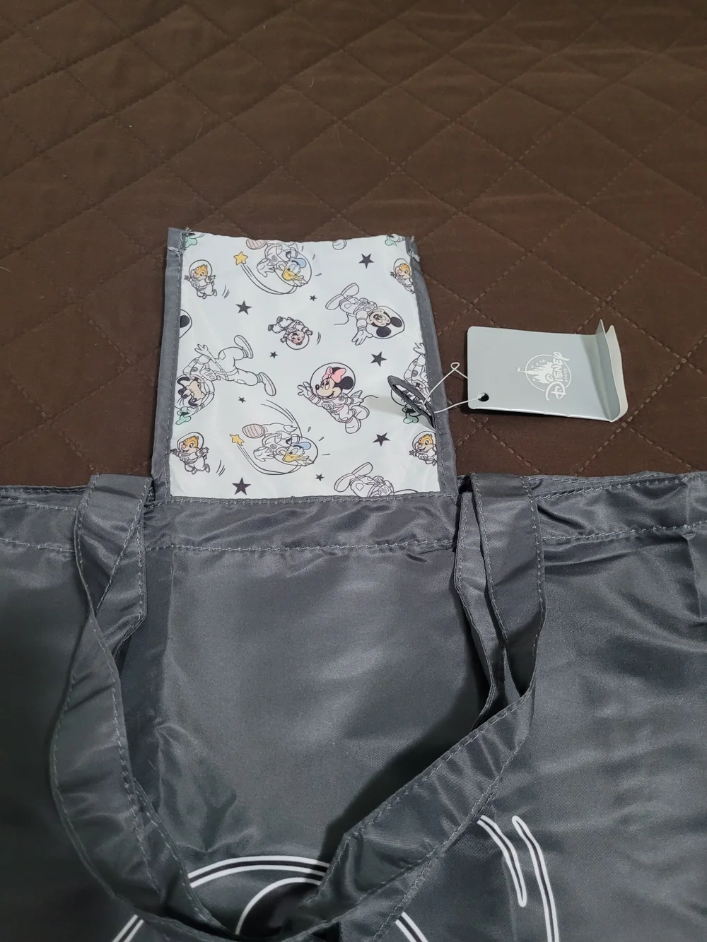 NWT Disney Store Chip 'n' Dale Astronaut Foldable Eco-Bag Pouch Cute Space Japan